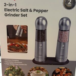 Cospro Silver Electric Grinder Set with Wireless Charging New in box